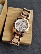 Marc by Marc Jacobs Womens Rock Chronograph Watch Rose Gold MBM3156