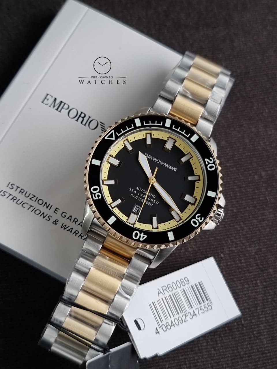 Emporio Armani Men's Sea Explorer Automatic Two-Tone Stainless Steel Watch (Model: AR60089 )