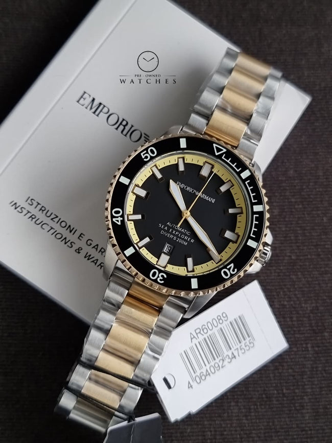 Emporio Armani Men's Sea Explorer Automatic Two-Tone Stainless Steel Watch (Model: AR60089 ) Hover Image
