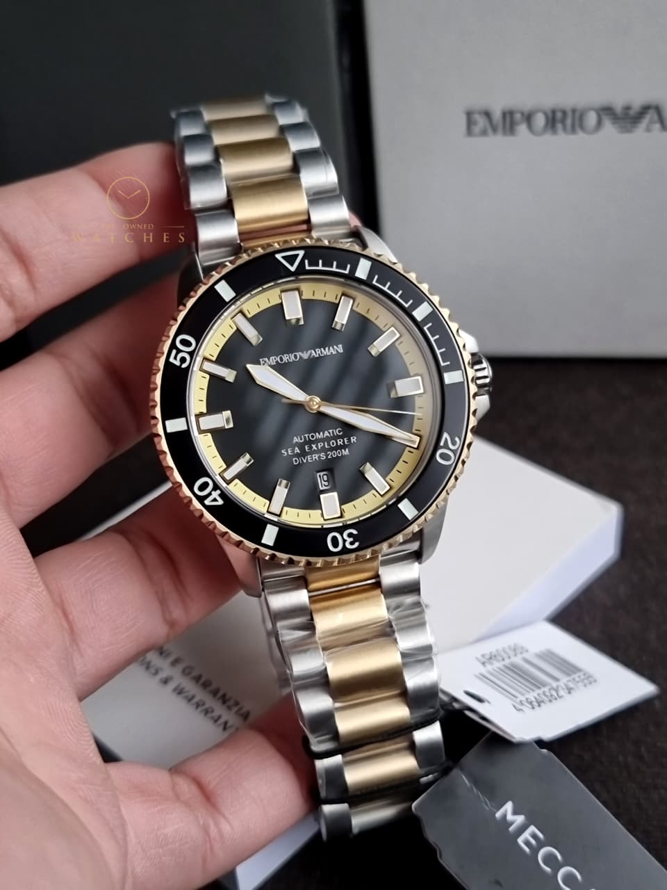 Emporio Armani Men's Sea Explorer Automatic Two-Tone Stainless Steel Watch (Model: AR60089 )