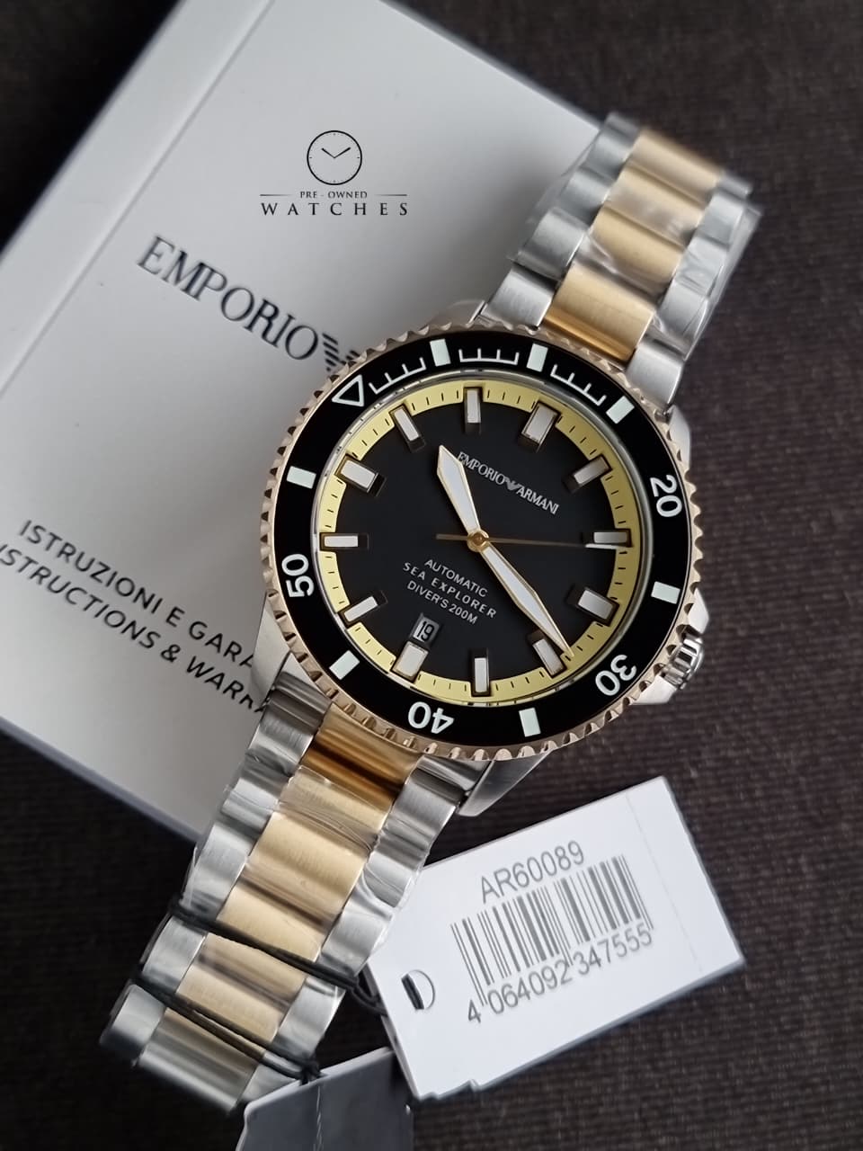 Emporio Armani Men's Sea Explorer Automatic Two-Tone Stainless Steel Watch (Model: AR60089 )