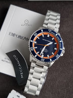 Emporio Armani Sea Explorer Automatic Stainless Steel Dive Watch – 42.5 mm (AR60090)
