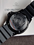 Emporio Armani AR60085 Sea Explorer Men's Watch - Yellow Dial, Black Strap