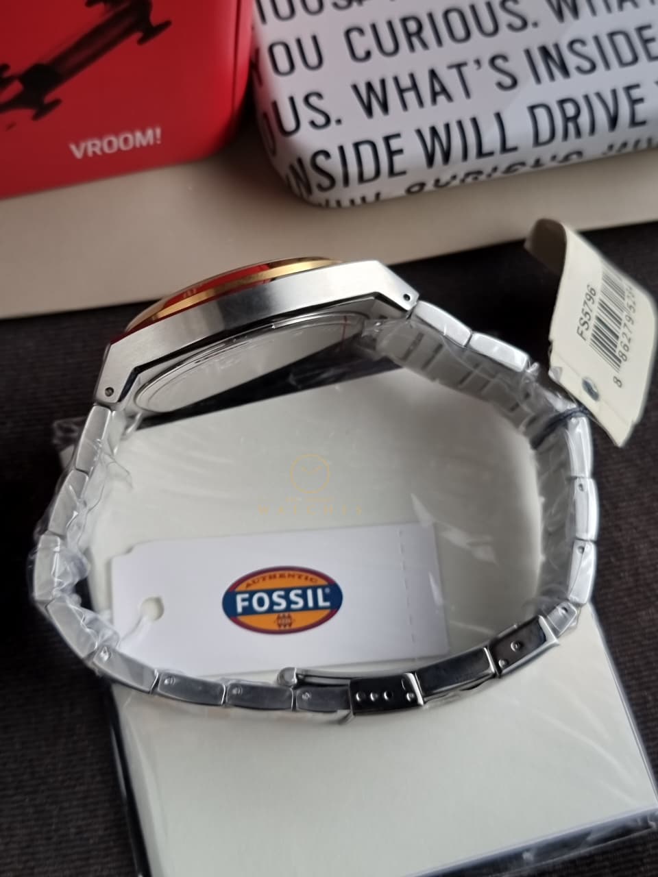 Fossil Men’s Quartz Two-tone Stainless Steel Cream Dial 42mm Watch FS5796