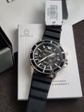 Emporio Armani Men’s Automatic Black Silicone Strap Black Dial 42mm Watch AR60062