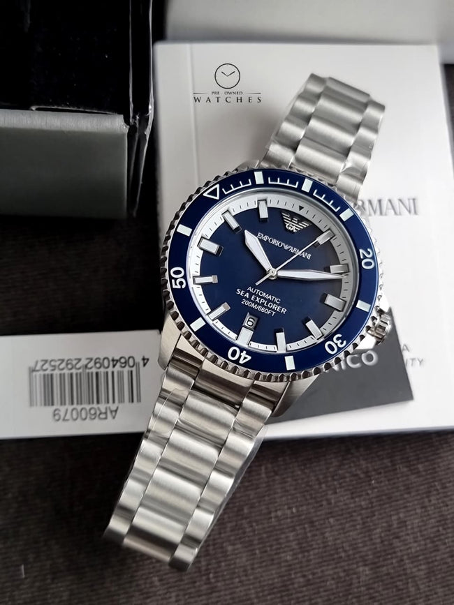 Emporio Armani Men's Analog Automatic Watch with Stainless Steel Strap AR60079 Hover Image