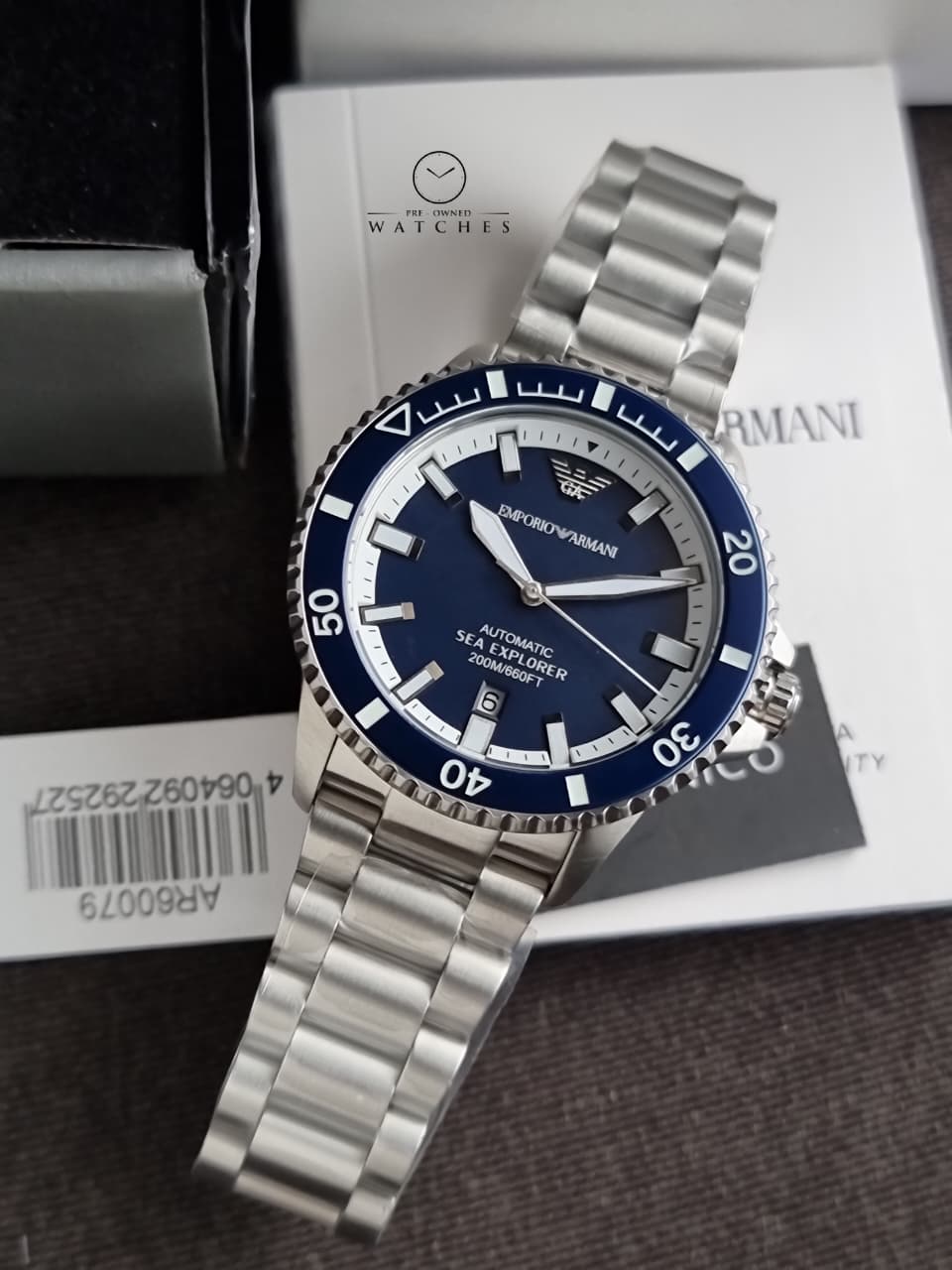 Emporio Armani Men's Analog Automatic Watch with Stainless Steel Strap AR60079