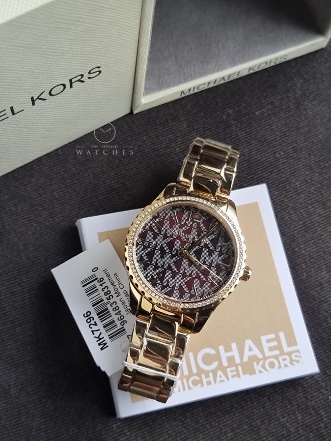 Michael Kors Layton Analog Brown Dial Women's Watch-MK7296 Main Image
