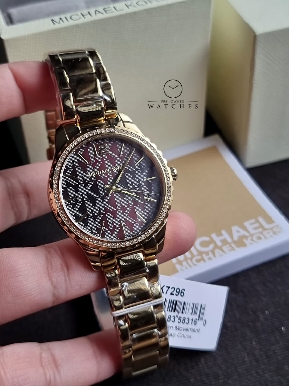 Michael Kors Layton Analog Brown Dial Women's Watch-MK7296