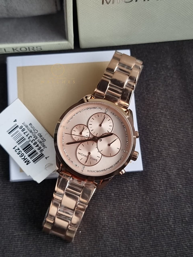 Michael Kors Women’s Quartz Rose Gold Stainless Steel Rose Gold Dial 40mm Watch MK6521 Hover Image