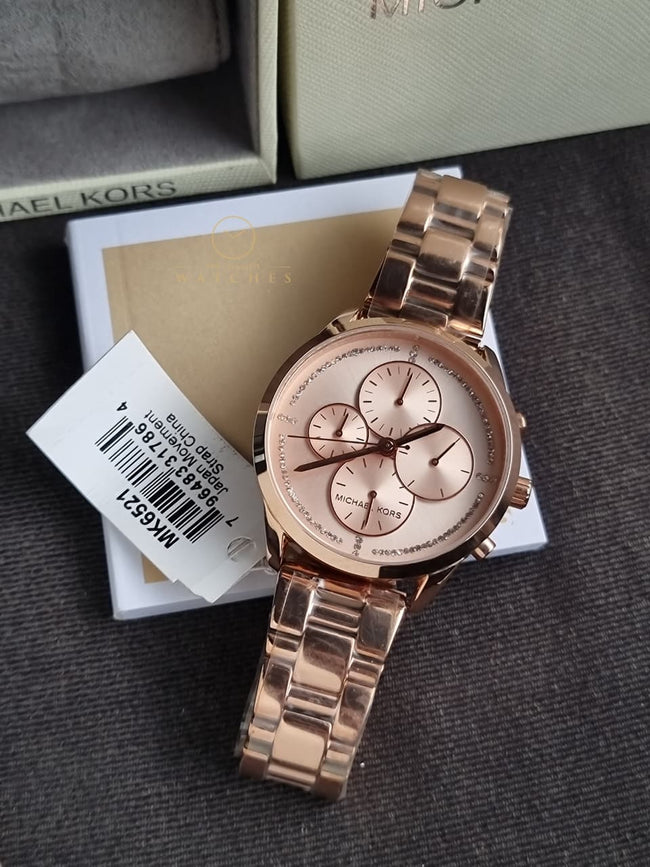 Michael Kors Women’s Quartz Rose Gold Stainless Steel Rose Gold Dial 40mm Watch MK6521 Main Image