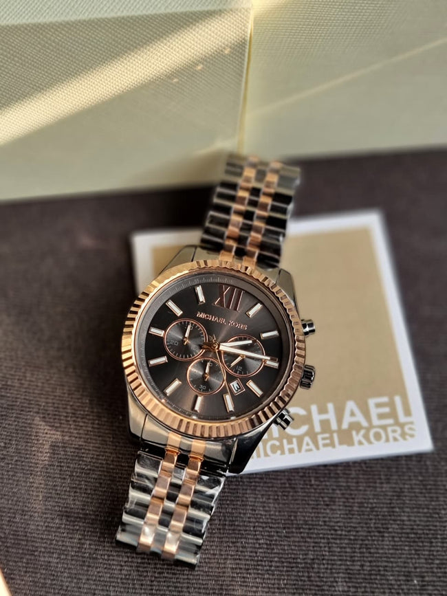 MICHAEL KORS Lexington Chronograph Grey Dial Men’s Watch MK8561 (WITHOUT TAG) Hover Image