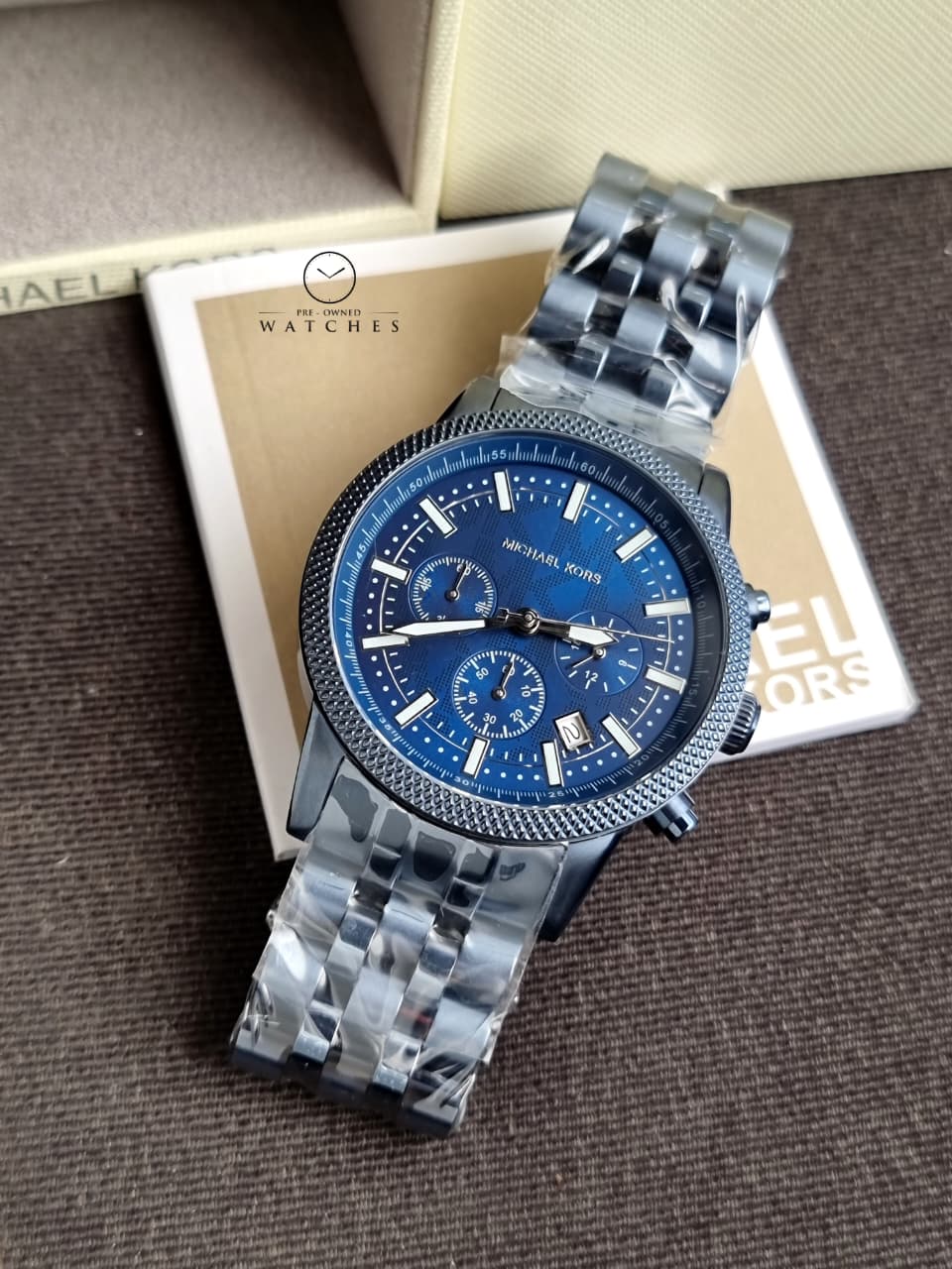 Michael Kors Hutton Blue Watch MKO1165 (WITHOUT TAG )
