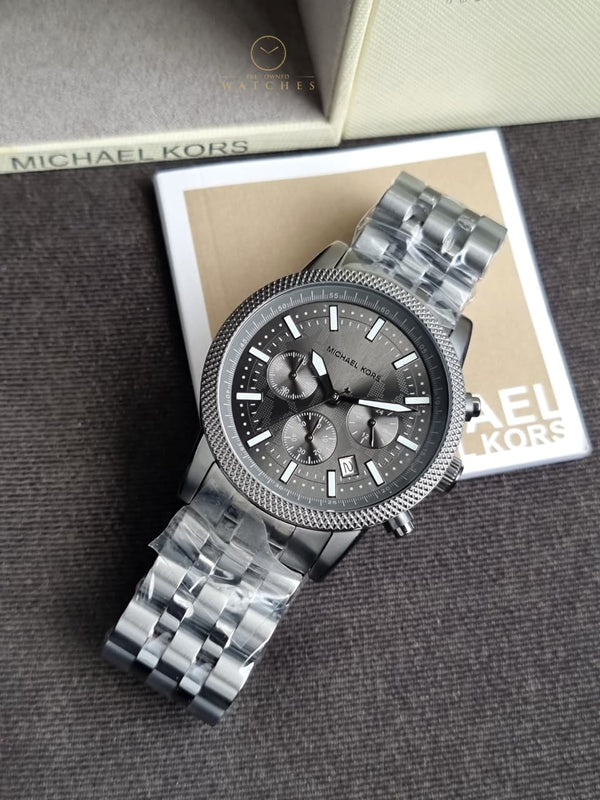 Michael Kors Hutton Gun-Metal Watch MKO1164 (WITHOUT TAG )