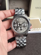 Michael Kors Hutton Gun-Metal Watch MKO1164 (WITHOUT TAG )