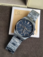 Michael Kors Lennox Chronograph Blue Stainless Steel Watch MK9147 (Without Tag )
