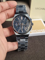 Michael Kors Lennox Chronograph Blue Stainless Steel Watch MK9147 (Without Tag )