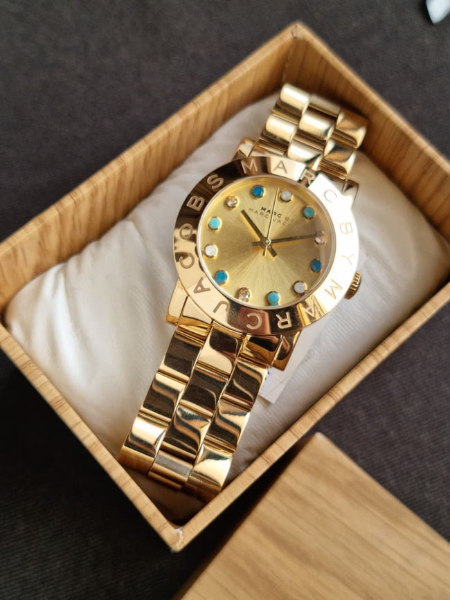 Marc Jacobs MBM3215 Ladies Amy Gold Watch Hover Image