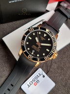Seastar 1000 Black Dial Black Rubber Strap Men's Watch T120.407.37.051.01
