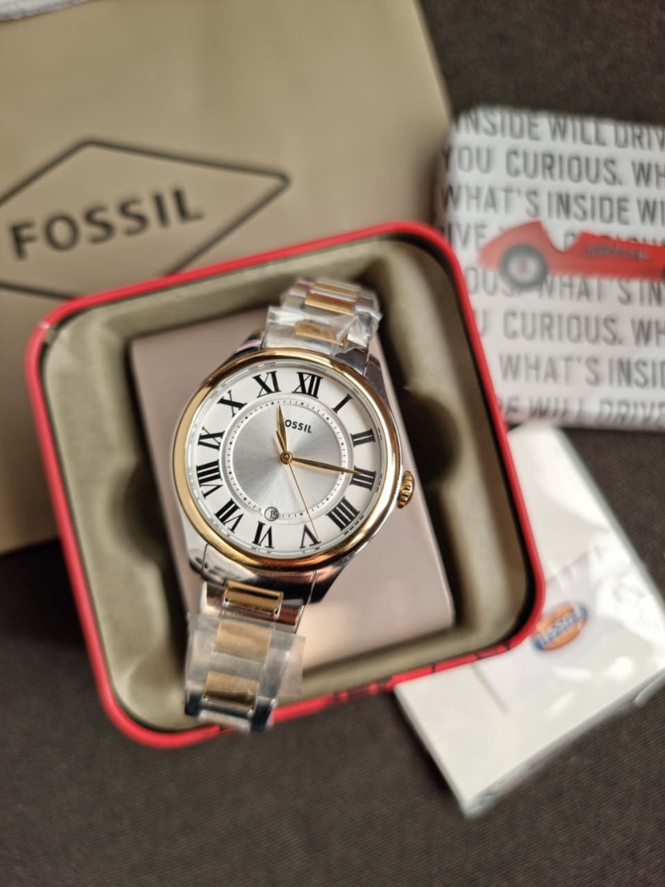 FOSSIL  Gilmore Quartz Silver Dial Ladies Watch  ES5396 (WITHOUT TAG)