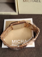 Michael Kors Essex Rose Gold Quartz Stainless Steel Watch MK4905 (Without Tag)