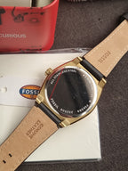 Fossil Men's Everett Analog Quartz Leather Watch Fs6089 (without Tag)