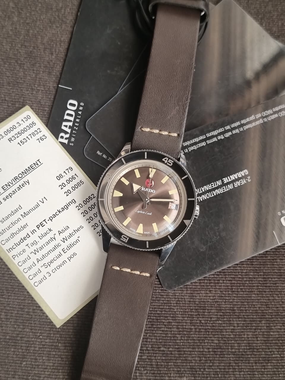 RADO  Captain Cook Automatic Dark Brown Dial Men's Watch Item No. R32500305