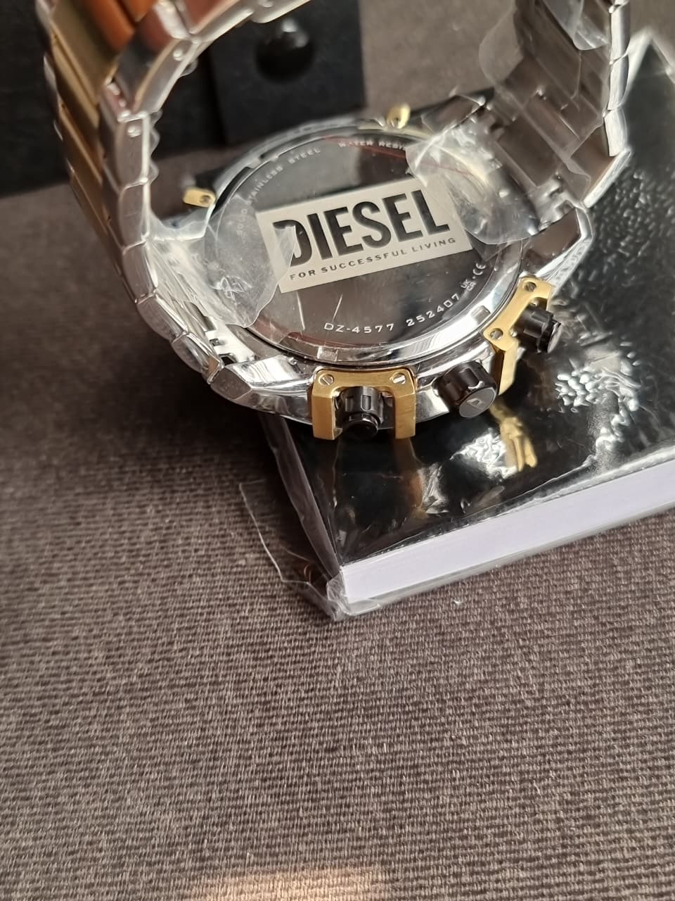 Diesel Men's Griffed Stainless Steel,48mm Black Dial Quartz Watch DZ4577