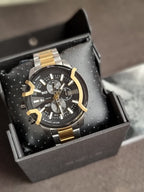Diesel Men's Griffed Stainless Steel,48mm Black Dial Quartz Watch DZ4577