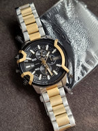 Diesel Men's Griffed Stainless Steel,48mm Black Dial Quartz Watch DZ4577