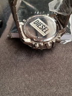 DIESEL Griffed Watch for Men, Quartz Chronograph Movement with Stainless Steel Strap DZ4586