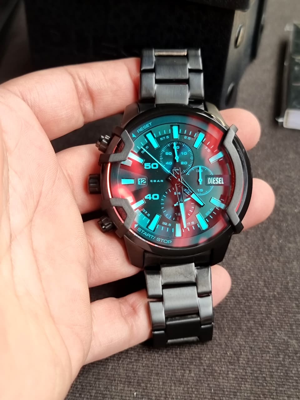 DIESEL Griffed Watch for Men, Quartz Chronograph Movement DZ4578