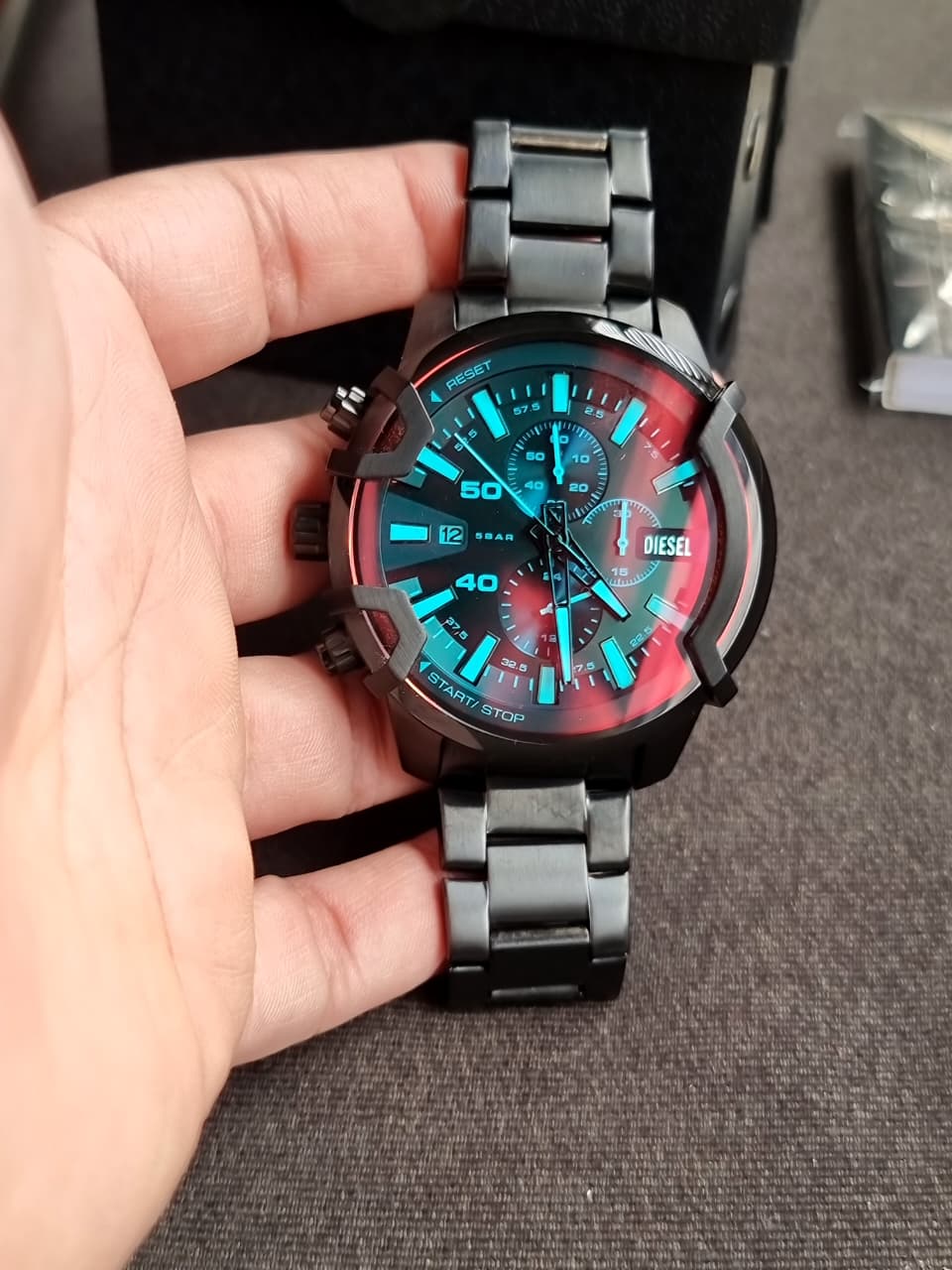DIESEL Griffed Watch for Men, Quartz Chronograph Movement DZ4578