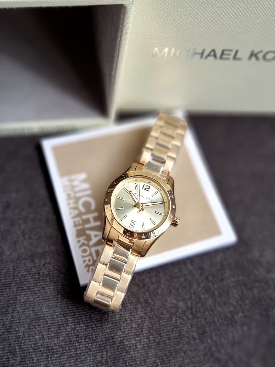 Michael Kors MKO1045 ALL GOLD MINI ROUND FACE WATCH (without Tag )