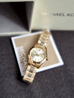 Michael Kors MKO1045 ALL GOLD MINI ROUND FACE WATCH (without Tag )