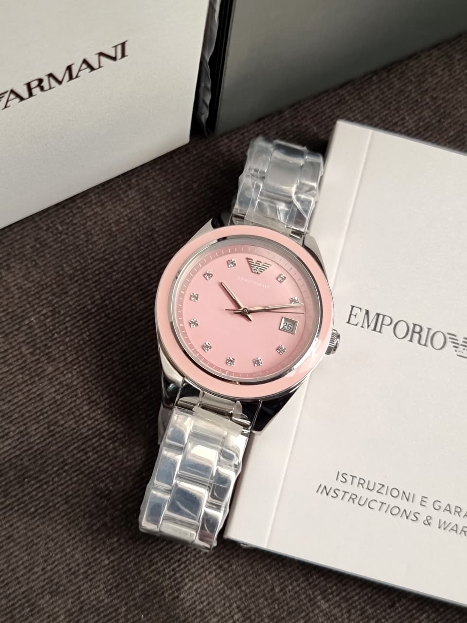 Emporio Armani Women Analog Quartz Watch with Stainless Steel Strap AR11546