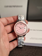 Emporio Armani Women Analog Quartz Watch with Stainless Steel Strap AR11546