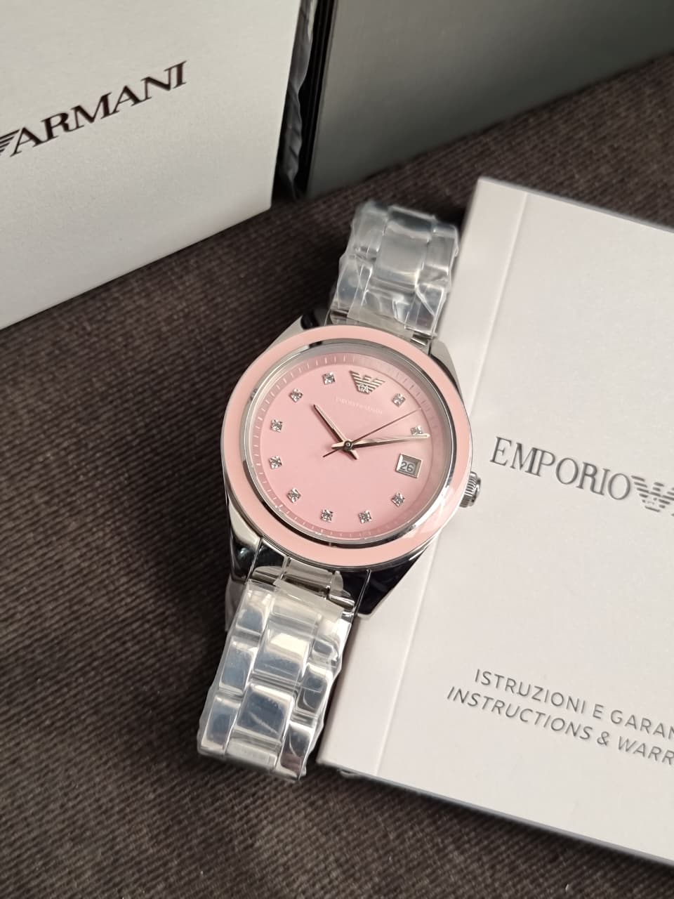 Emporio Armani Women Analog Quartz Watch with Stainless Steel Strap AR11546