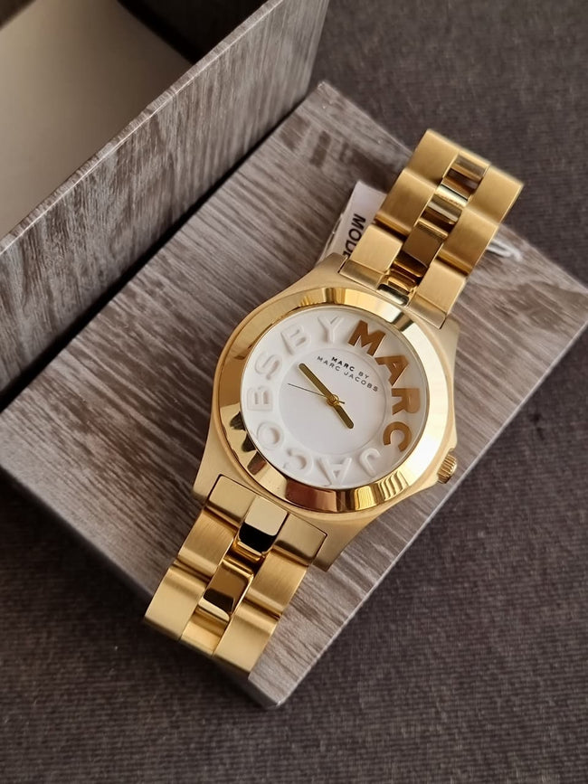 Marc Jacobs Marc Women's MBM3134 Rivera Gold Watch, White Main Image