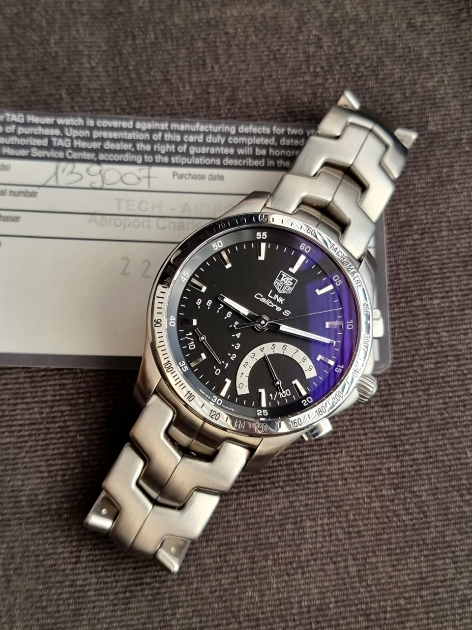 TAG HEUER Link Calibre S Chronograph Men's Watch Item No. CJF7112.BA0596