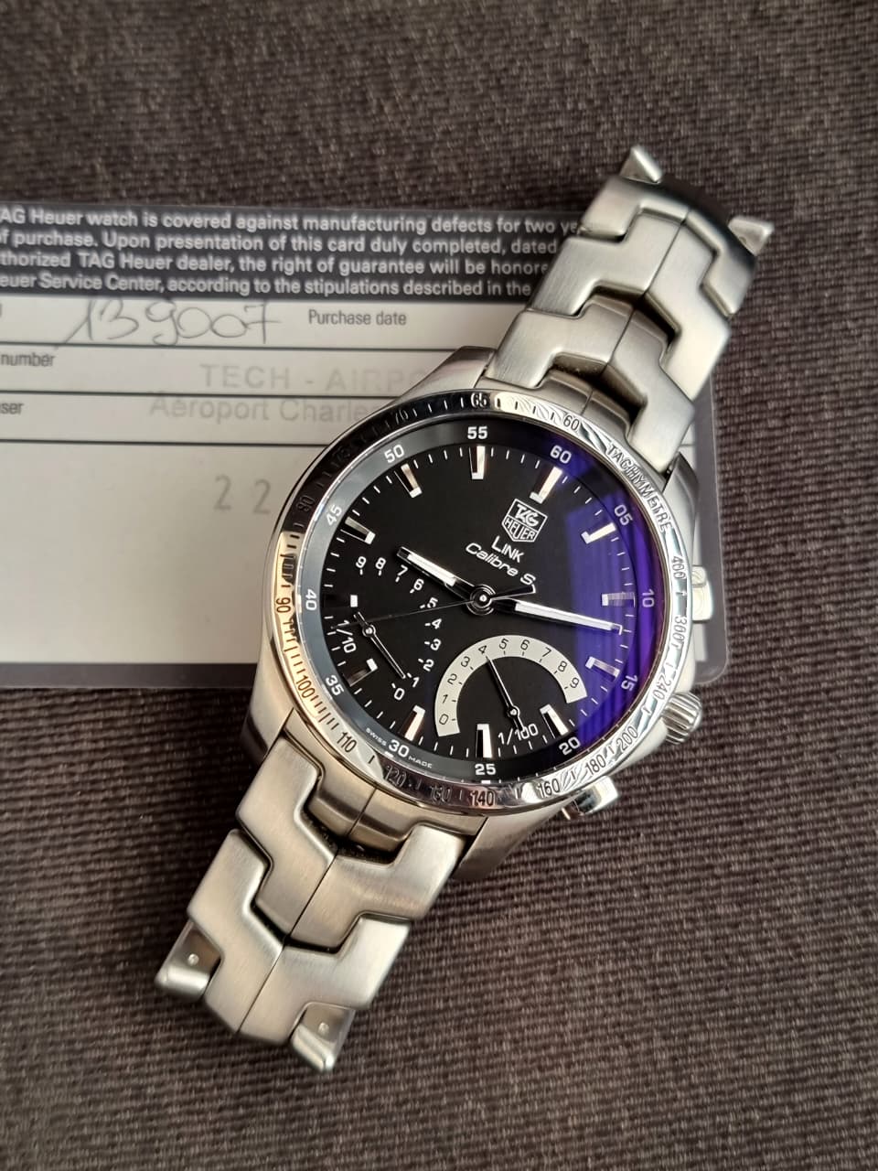 TAG HEUER Link Calibre S Chronograph Men's Watch Item No. CJF7112.BA0596