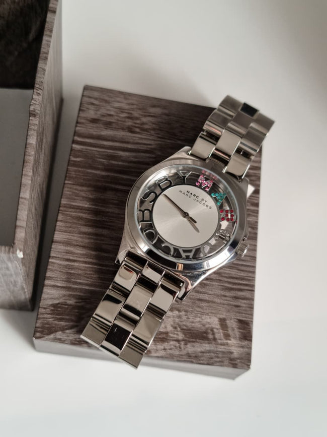 MARC BY MARC JACOBS Henry Quartz Silver Dial Stainless Steel Ladies Watch Hover Image