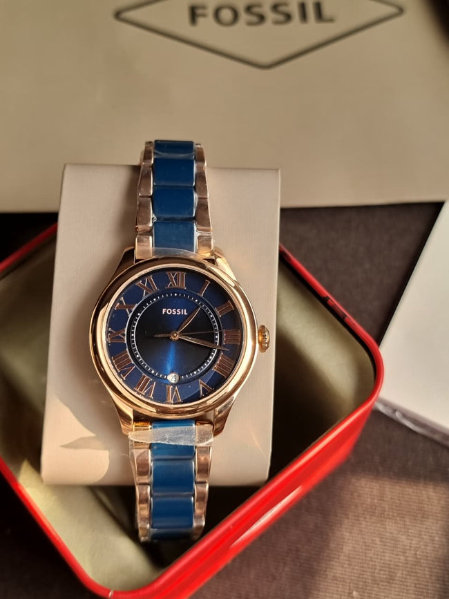 Fossil Analog Blue Dial Women's Watch-CE1134 Hover Image