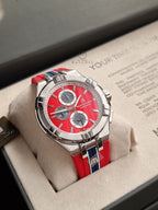Maurice Lacroix Aikon Beach Volley Vikings Limited Edition Red Dial Red Rubber Strap Watch for Men - AI1018-SS001-530-6