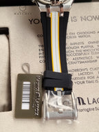 Maurice Lacroix Aikon Two-tone Silicone Strap Silver Dial Chronograph Quartz Watch for Gents - AI1018-TT030-130-K