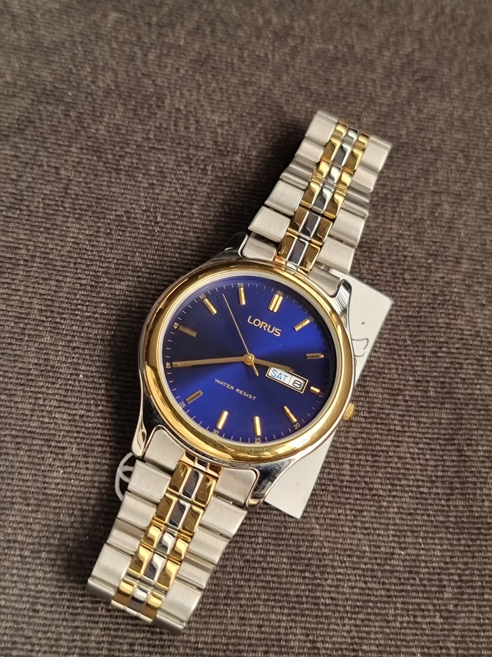 Lorus Sub Brand Of Seiko Two TOne Gents Watch Blue dial