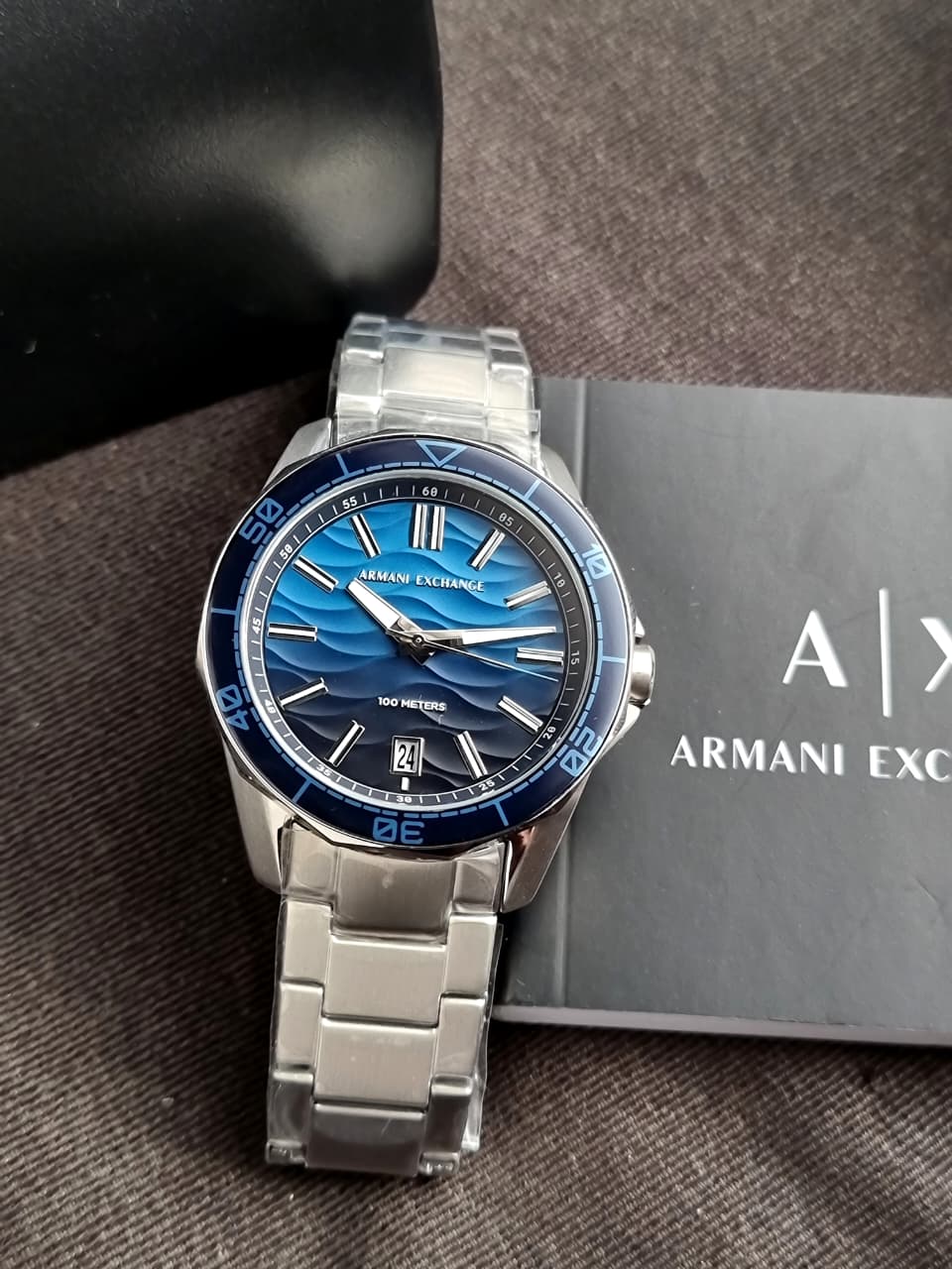 Armani Exchange Spencer Silver Stainless Steel Multi Dial Quartz Watch for Gents - AX1950