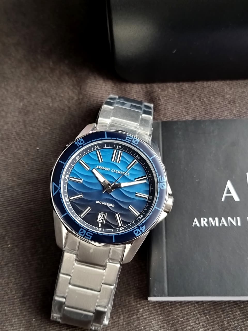 Armani Exchange Spencer Silver Stainless Steel Multi Dial Quartz Watch for Gents - AX1950