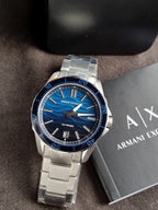Armani Exchange Spencer Silver Stainless Steel Multi Dial Quartz Watch for Gents - AX1950