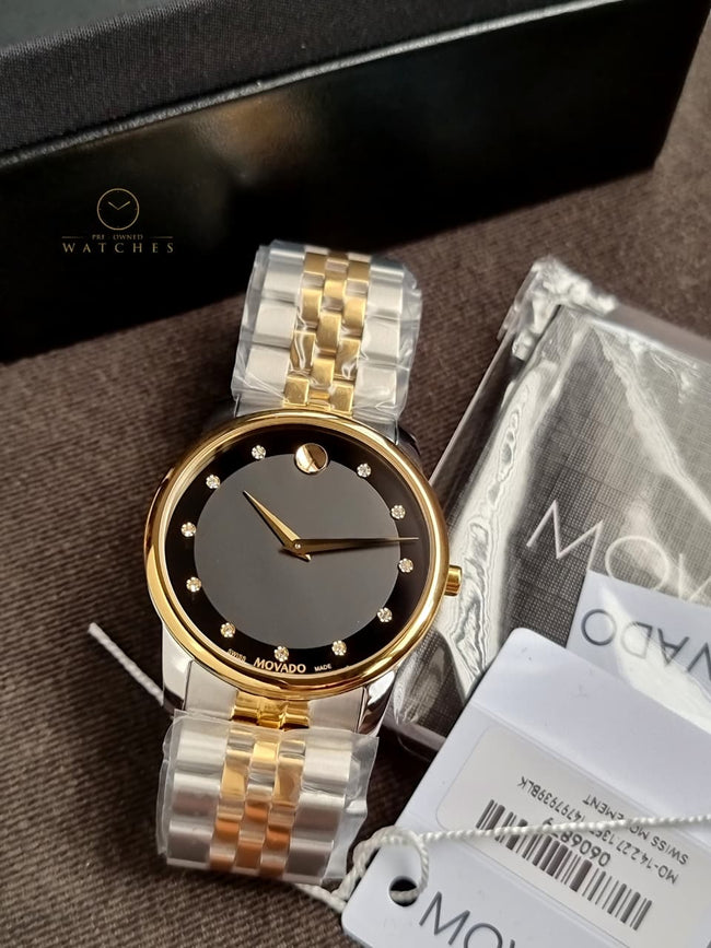 MOVADO Museum Black Dial Two-tone Men’s Watch 0606879 Hover Image